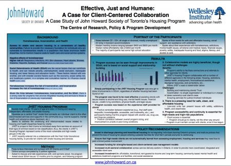Effective, Just and Humane: A Case for Client-Centered Collaboration  A Case Study of John Howard Society of Toronto’s Housing Program by  The Centre of Research, Policy & Program Development, John Howard Society of Ontario