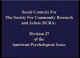 Social Contexts of SCRA Symposium 1997